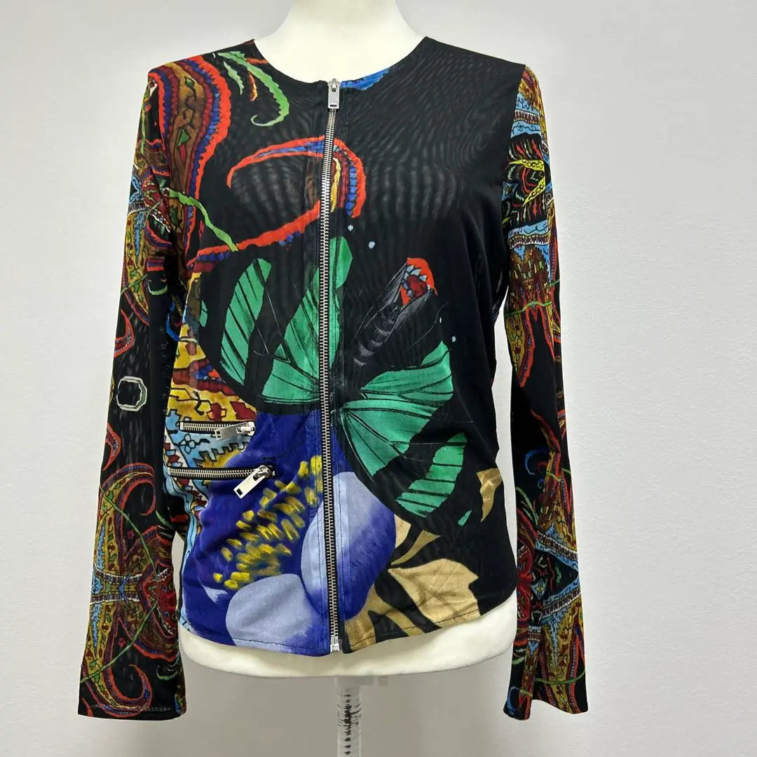 Desigual Art All-over Pattern Sheer Blouson