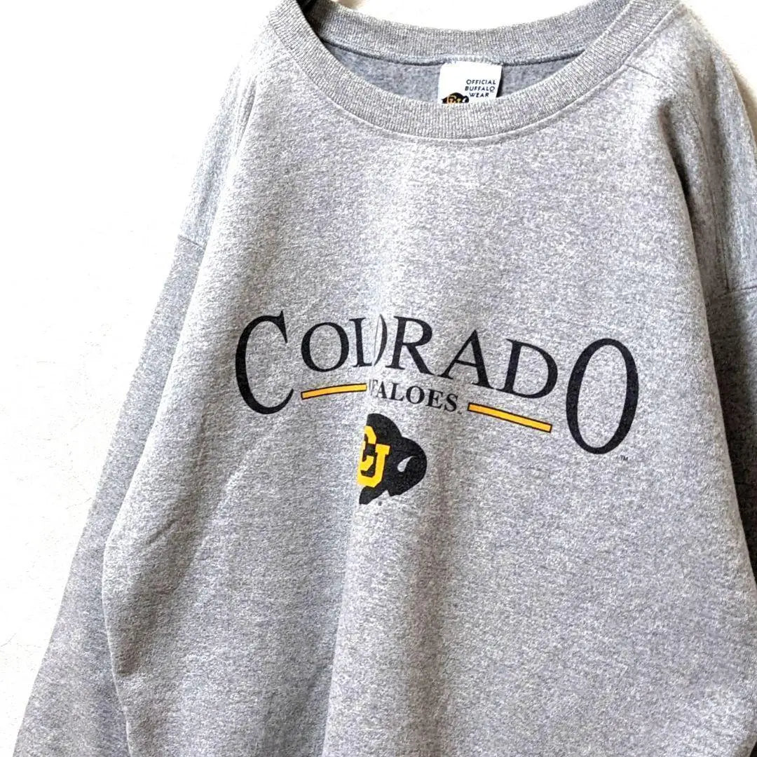 USA Buffalo Wear Colorado Buffaloes Sweatshirt Gray Gray Old-fashioned clothing