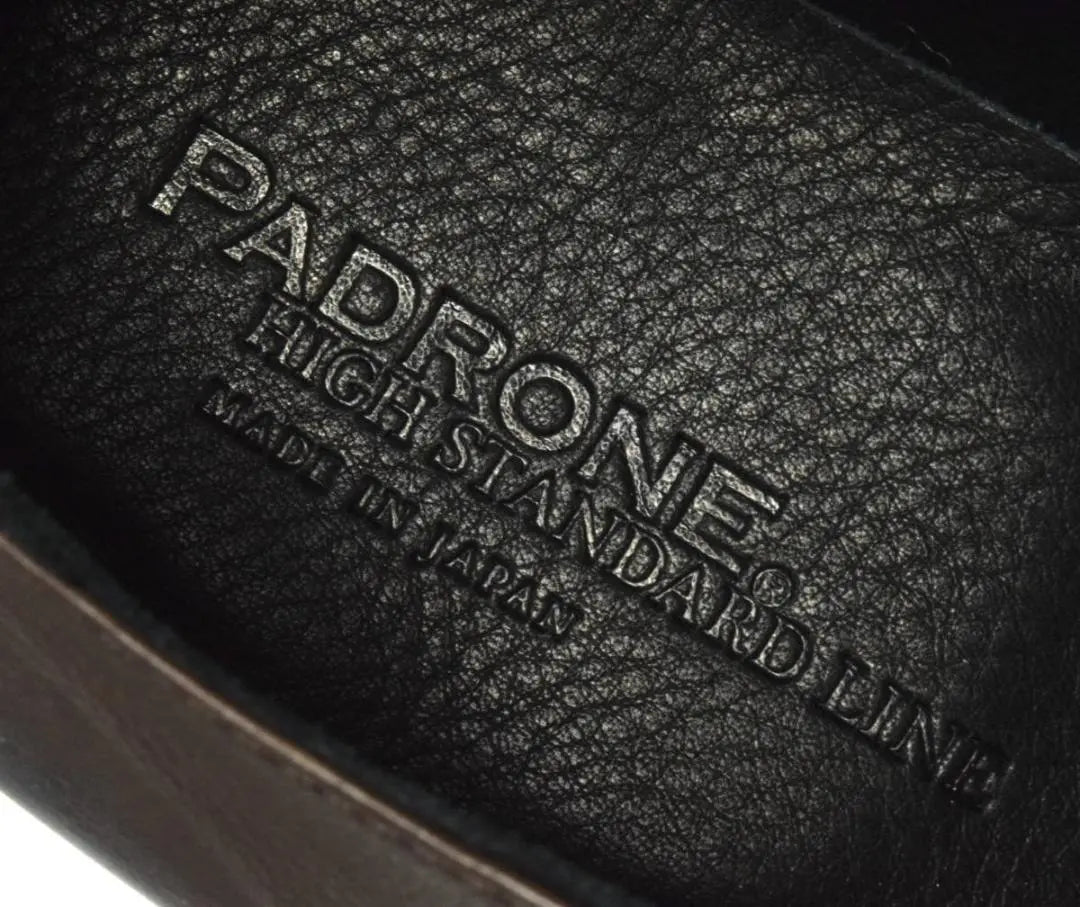 Unused Padrone Derby Plain Toe Shoes 42 Dark Brown