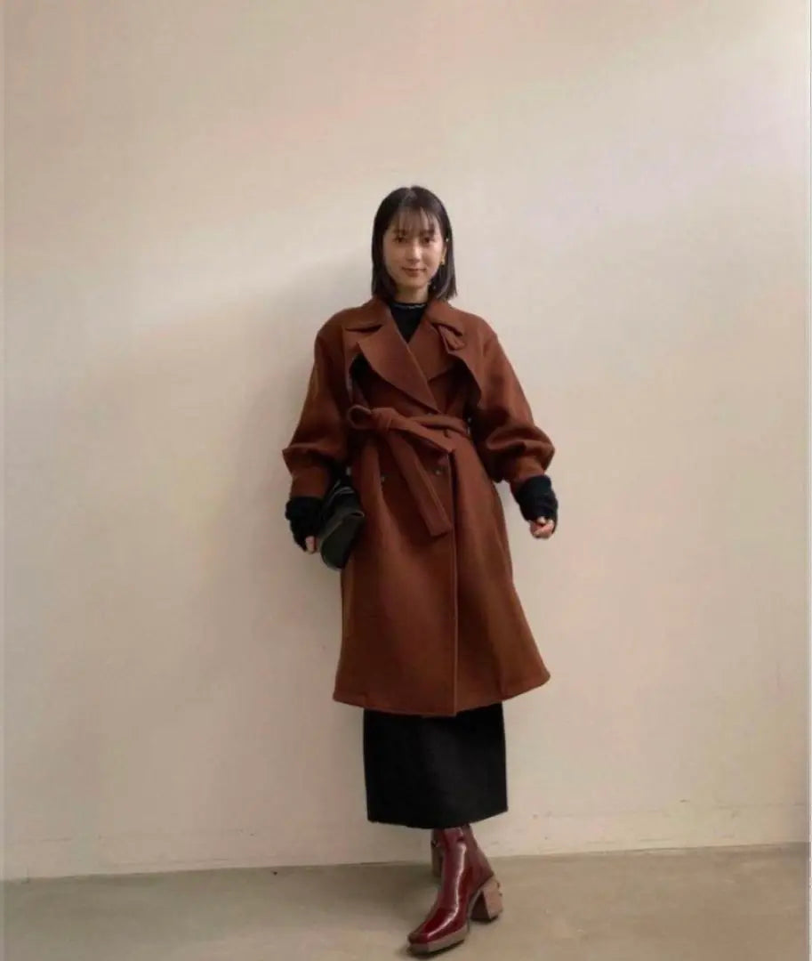 [Ameri] TRENCH LIKE MIDI COAT