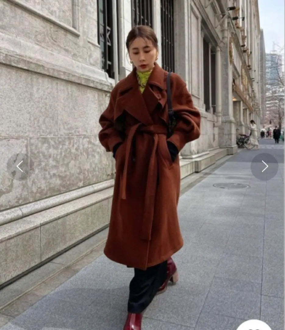 [Ameri] TRENCH LIKE MIDI COAT