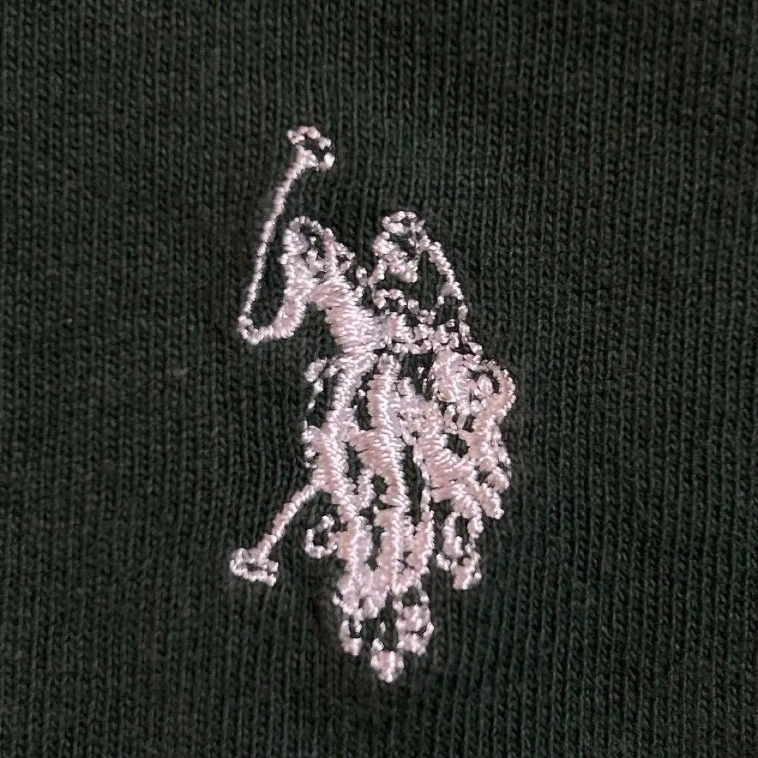 US POLO ASSN [L] BIGT Shirt/One Point Embroidery Moss Green Autumn