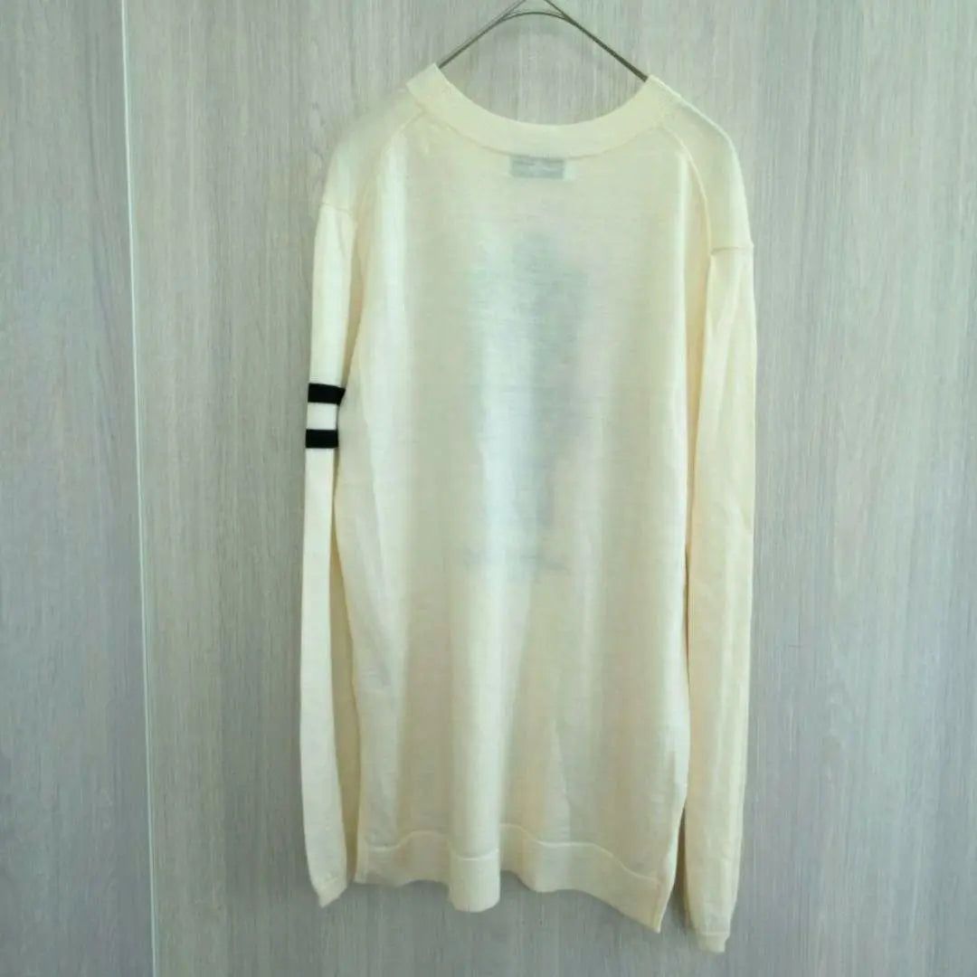 Morabito Tops Knit Sweater Long Sleeve Long T-Shirt Off-White M