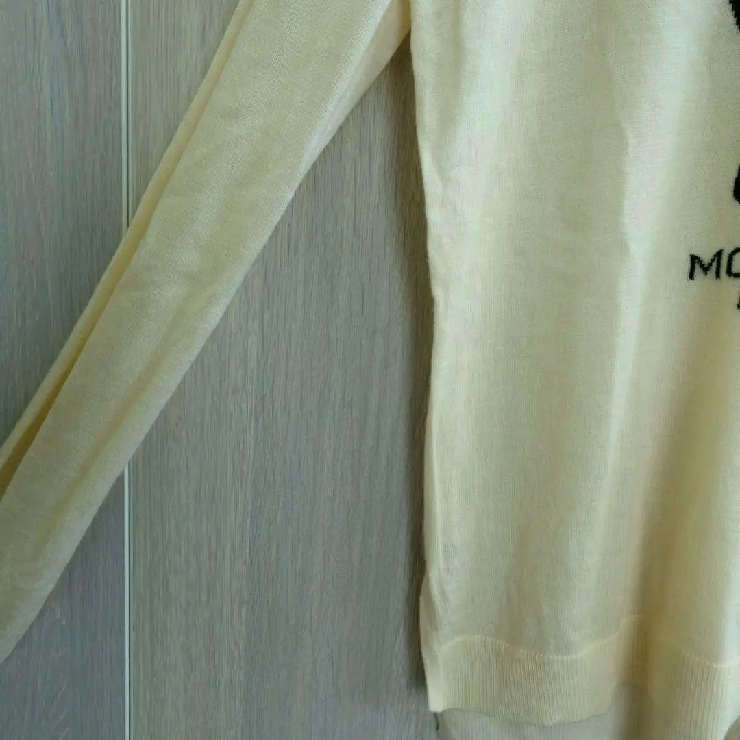 Morabito Tops Knit Sweater Long Sleeve Long T-Shirt Off-White M