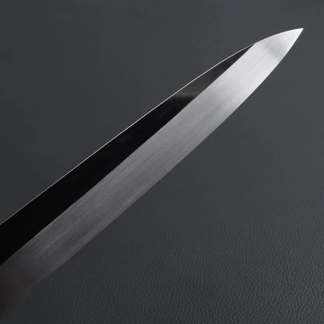 8578 Brahma-shiki blade, ultra-thin yanagi-ba knife, 1.7mm thick, mirror finish, magnitude, ebony black buffalo horn octagonal handle