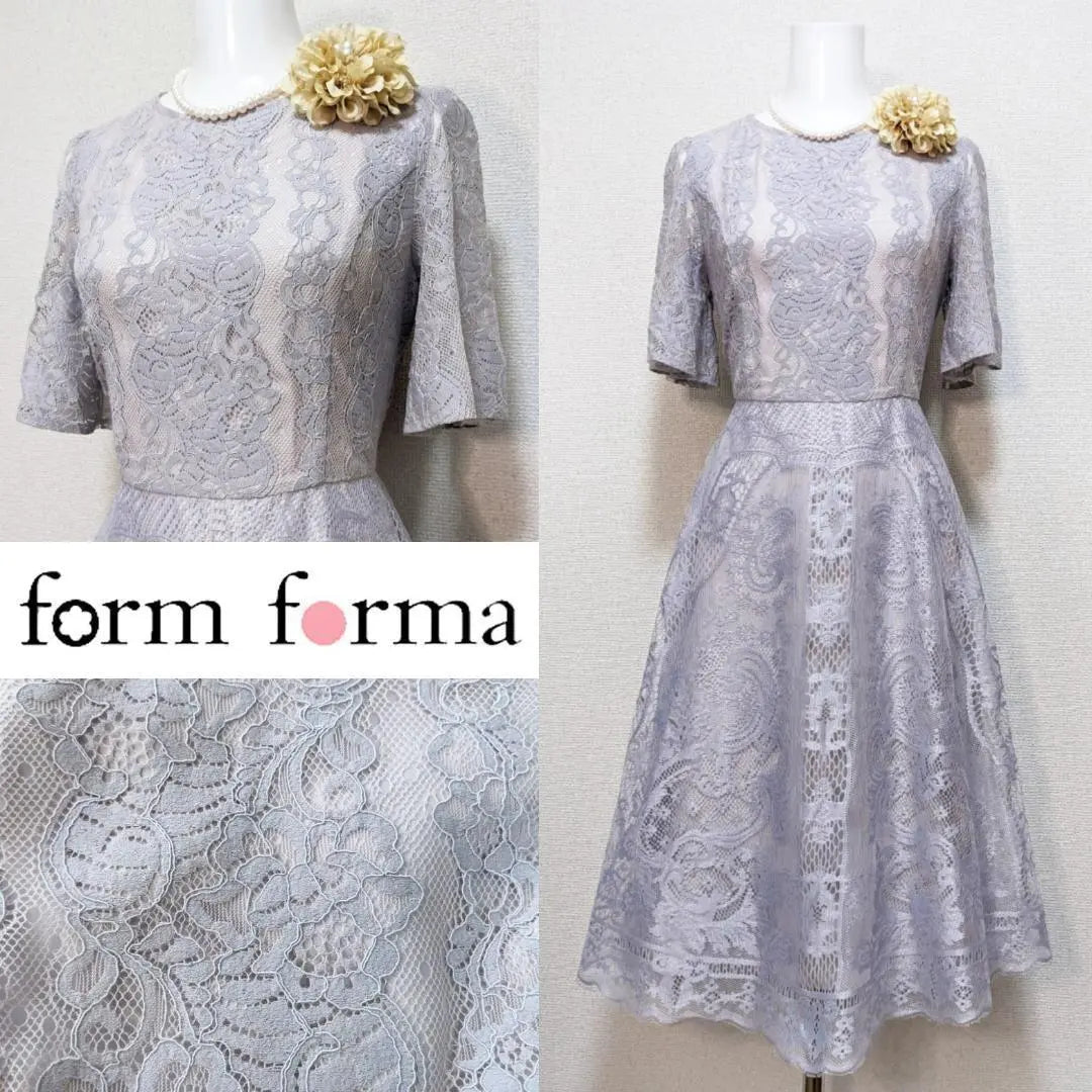 ⁑【Nuevo】Forma Forma, Todo Encaje, Ceremonia, Vestido Largo, Vestido