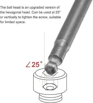 ☆ Nueva llave de cabeza hexagonal con punta esférica, punta de destornillador H4 metros de imán | ☆新品 ボールエンド 六角頭レンチ ドライバービット H4 メートル磁気