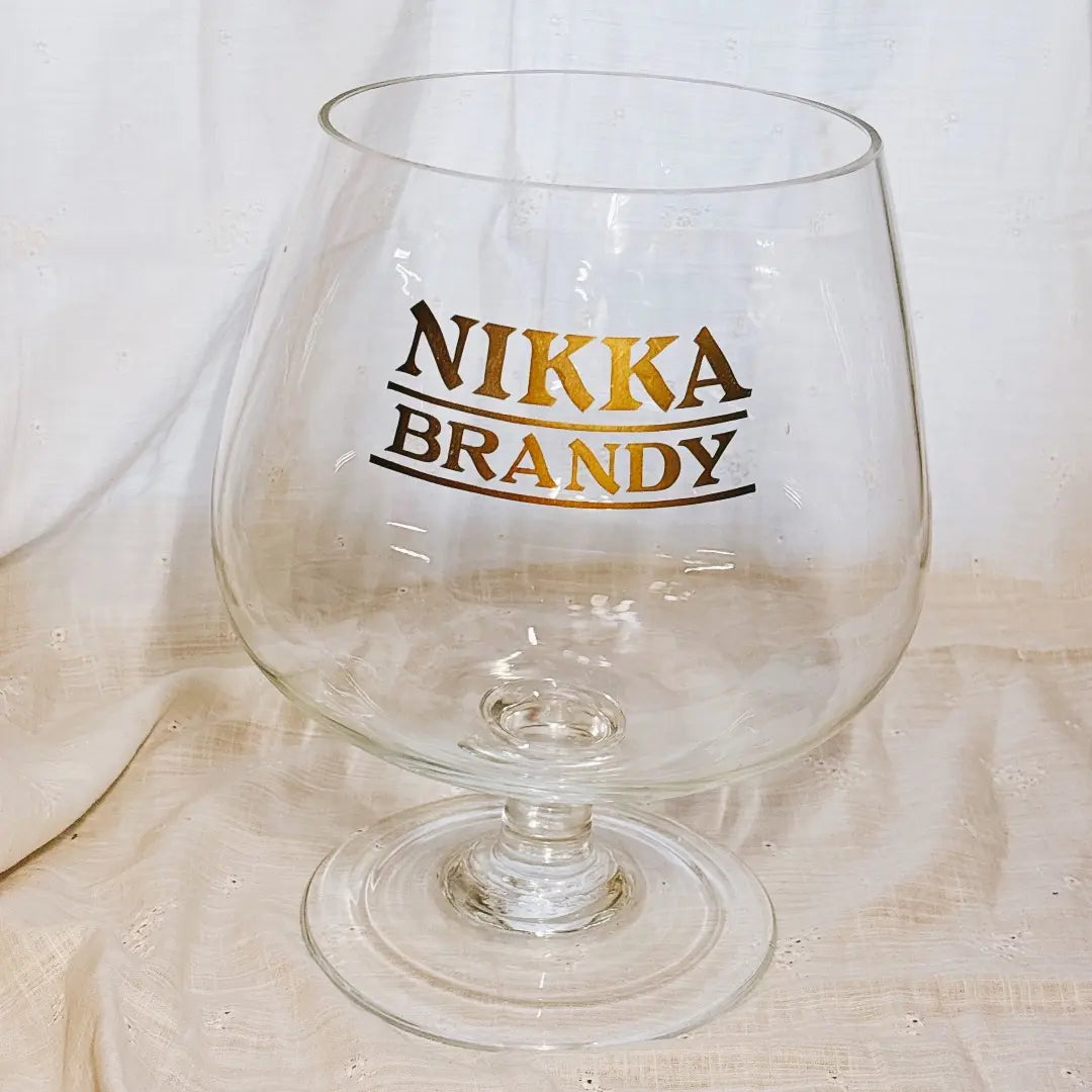 Rare Nikka Brandy Extra Large Brandy Glass Showa Retro Vintage