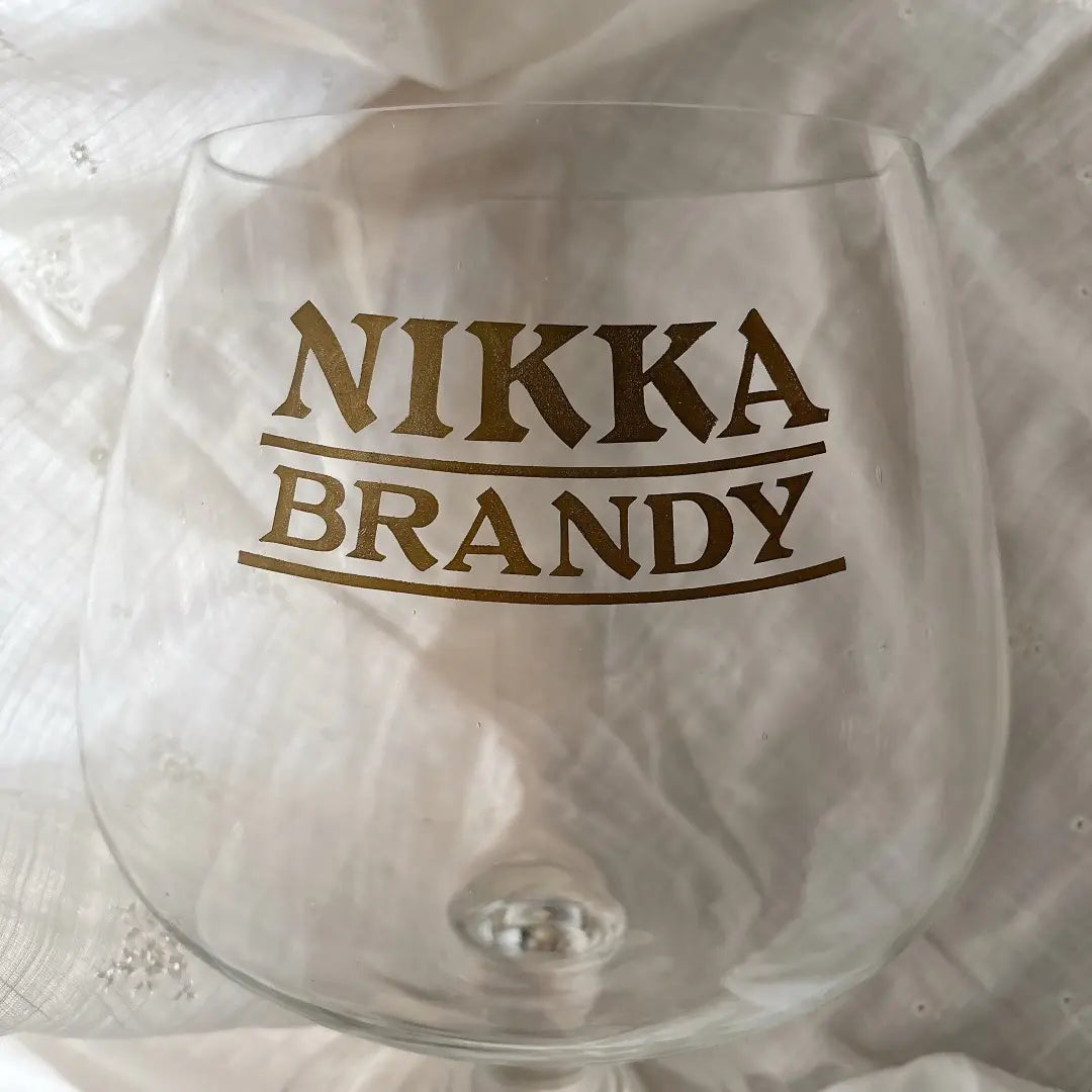 Rare Nikka Brandy Extra Large Brandy Glass Showa Retro Vintage