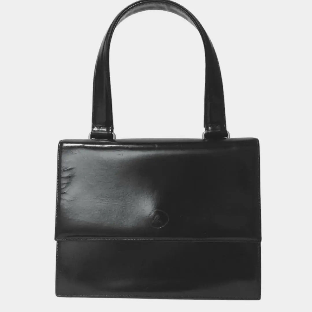 Productos hermosos Bolso Anes Bavovoyage Esmalte formal negro | 美品 アニエスベーヴォヤージュ ハンドバッグ ブラックフォーマル エナメル