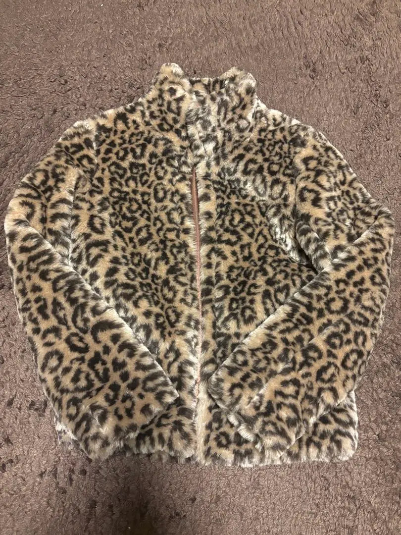 ♡Chaqueta de piel con estampado de leopardo♡