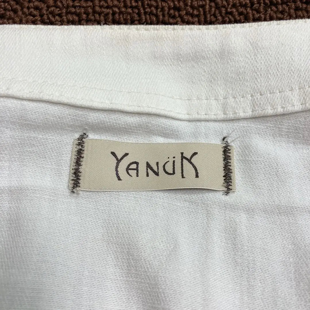 ✨ Try on only✨ YANUK No-collar denim jacket Natural white