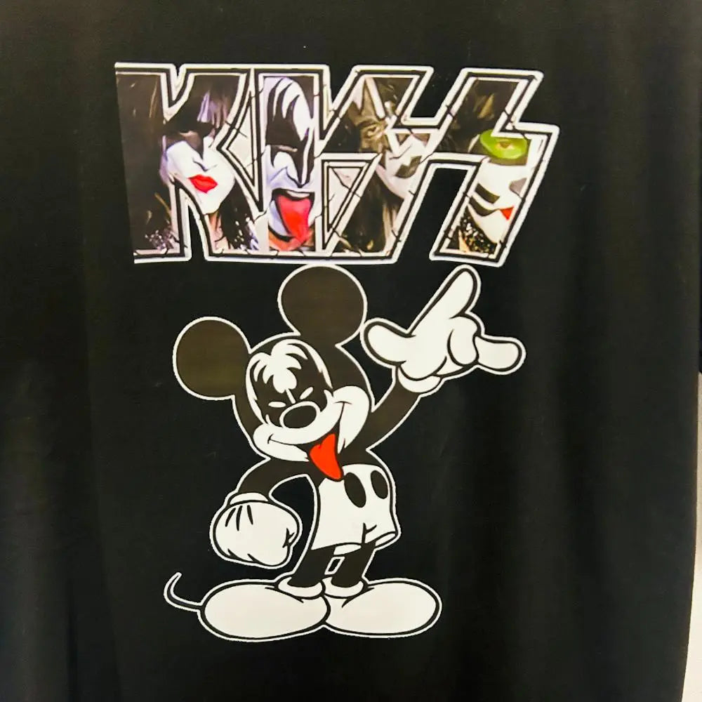 Band KISS Shirt T-Short Sleeve Men's Vintage Reprint L XL Black