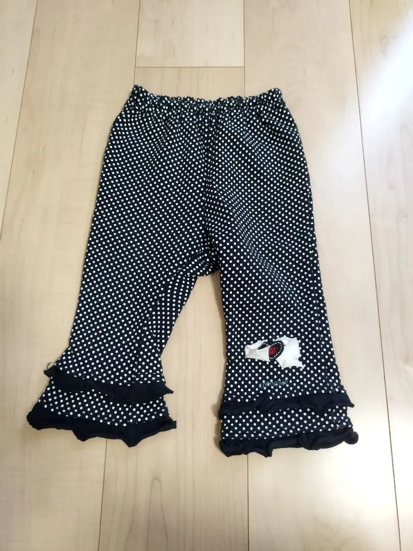 Pantalones con volantes de lunares 80 | ドットフリルパンツ80