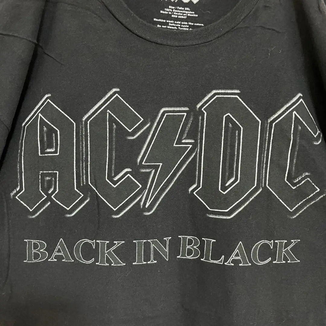 YAD3 [Importación de EE. UU.] Camiseta AC/DC [Talla 2XL para hombre] Manga corta negra