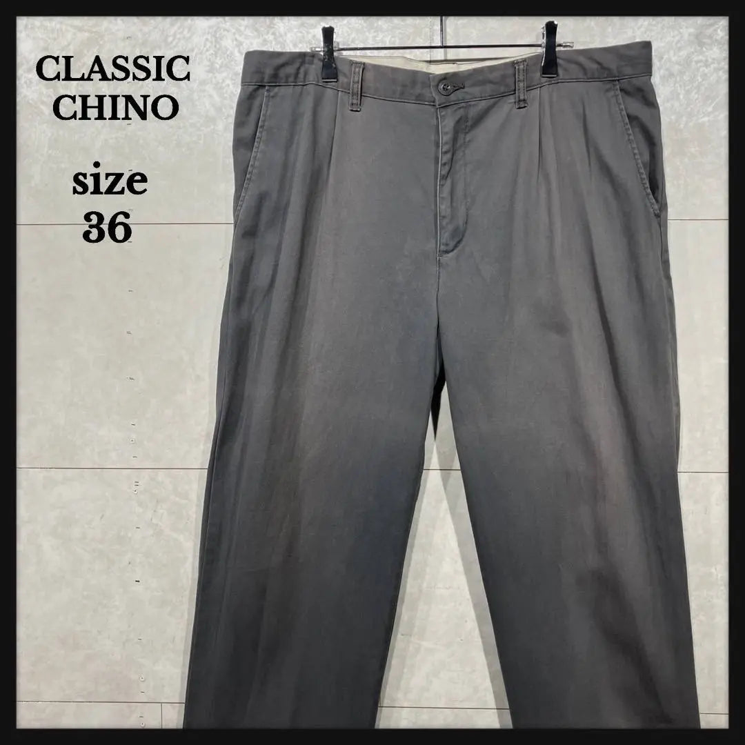 ◯ CLASSIC CHINO 1890 Chino pants Size 36 Gray C08