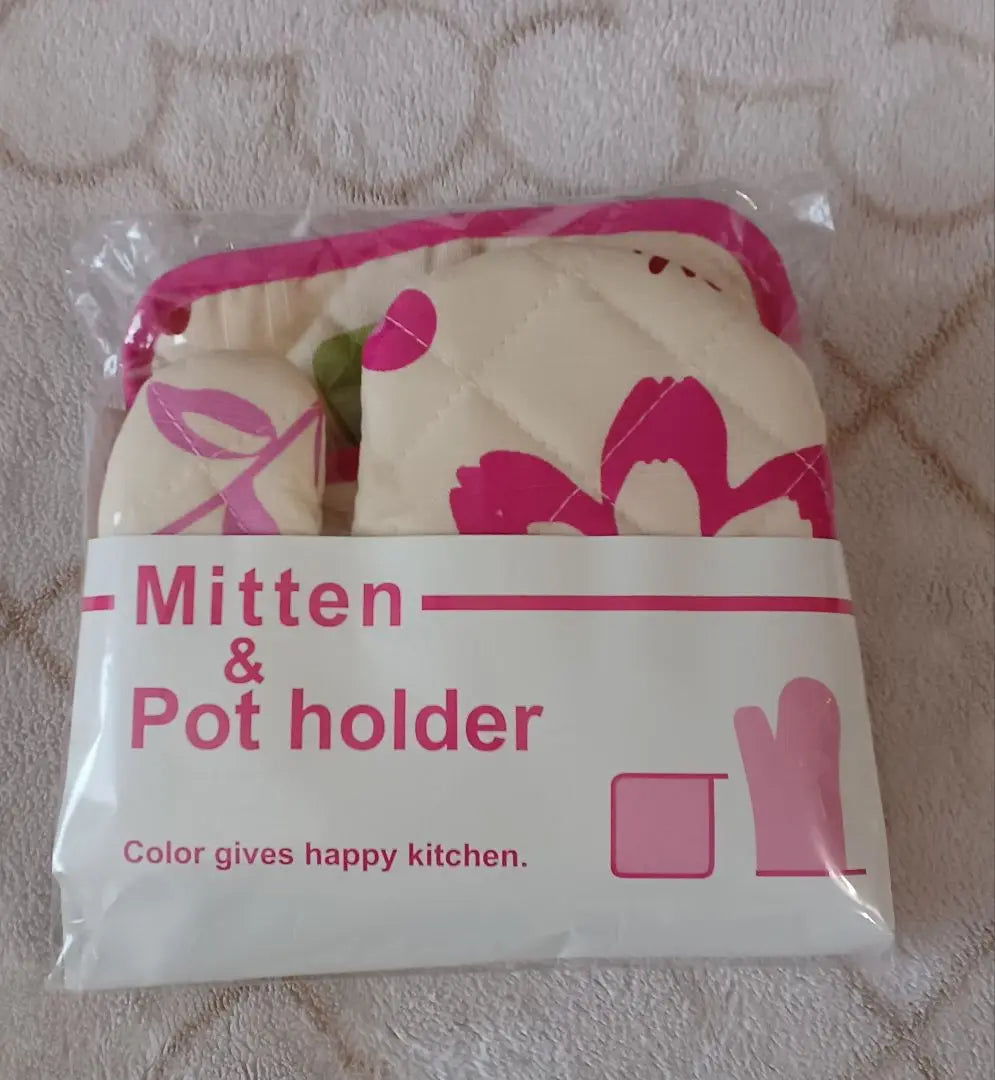 Mitton hot pot grabing hot pot floral pattern | ミトン 鍋つかみ 鍋敷き お花柄