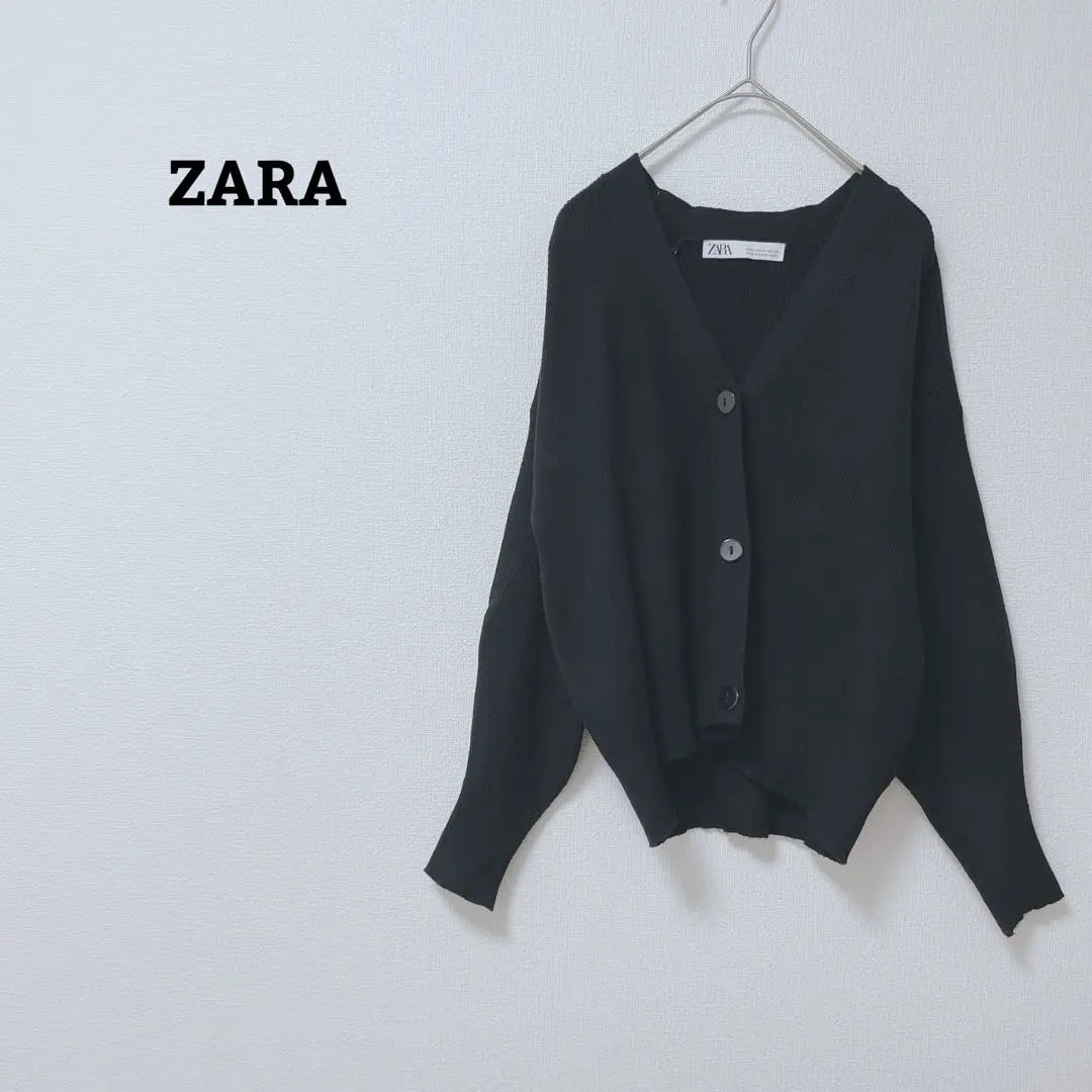 Zara Cardigan Knit Haori Haori Offica Ji Kajikajibuhem V neck M | ザラ　カーディガン　ニット　羽織　オフィカジ　ビジカジ　リブヘム　Vネック　M