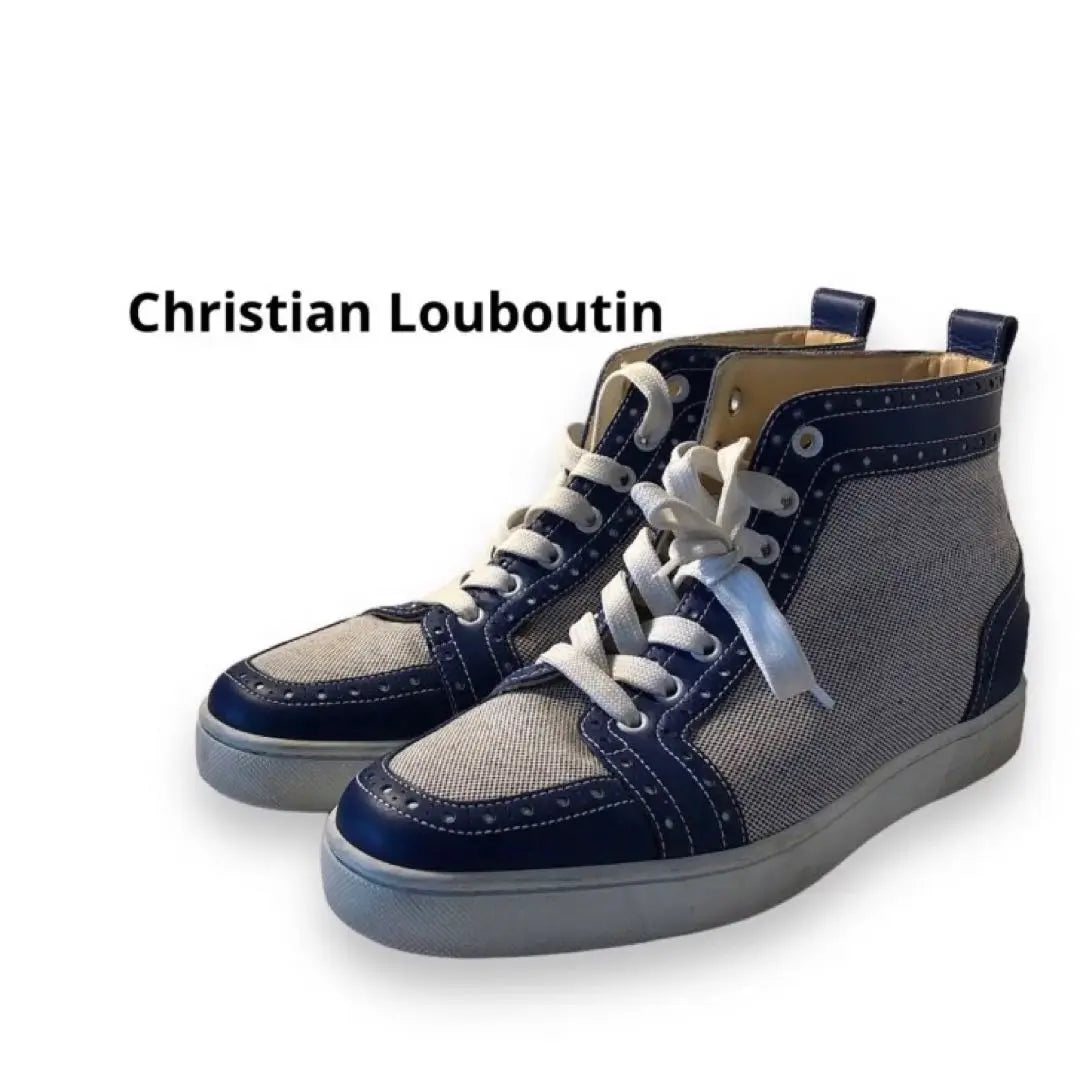 ✨ Beauty LOUBOUTIN Louboutin sneakers blue 25cm | ✨美品　Louboutin ルブタン　スニーカー　ブルー　25cm