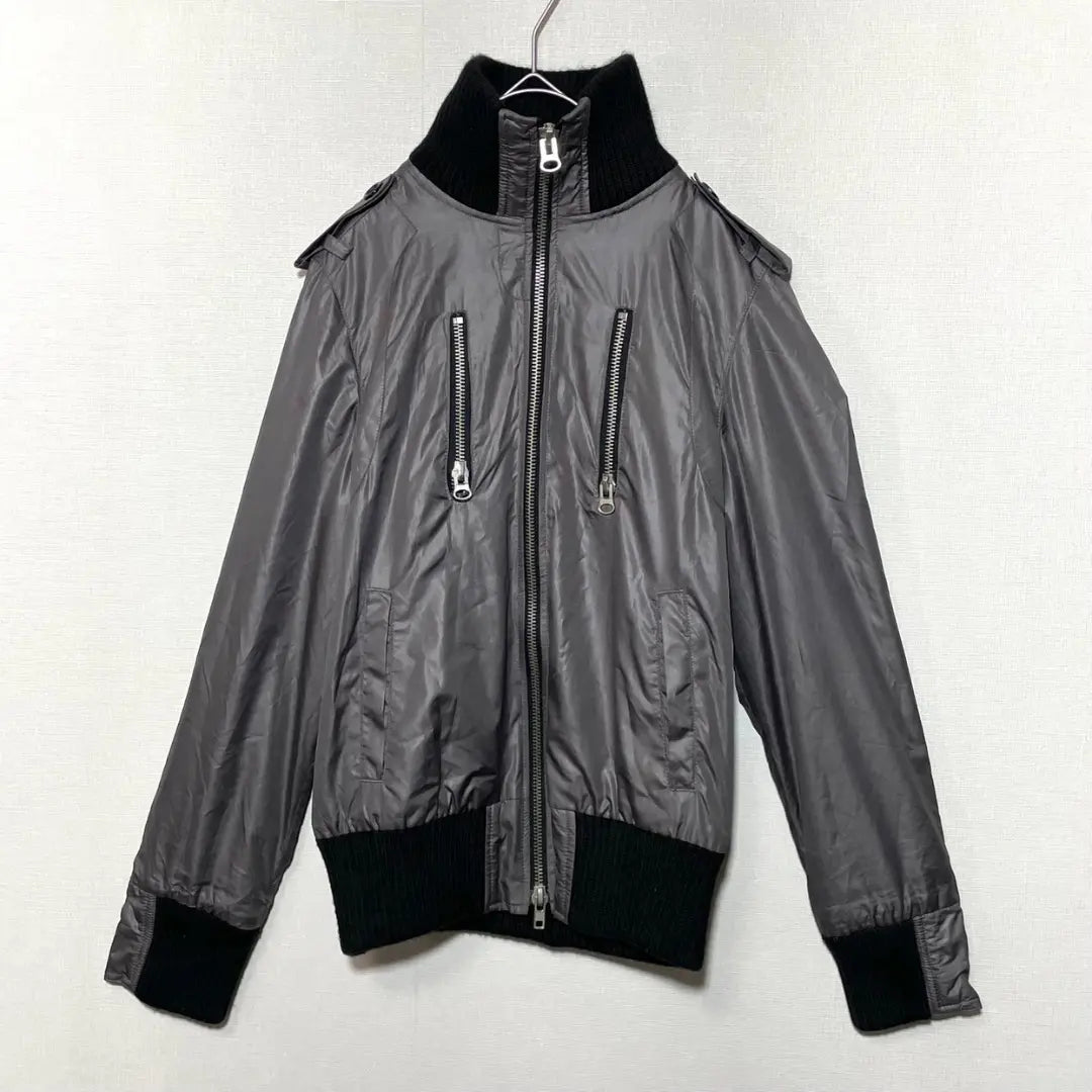 Double zip jacket nylon Thanks God Grey L