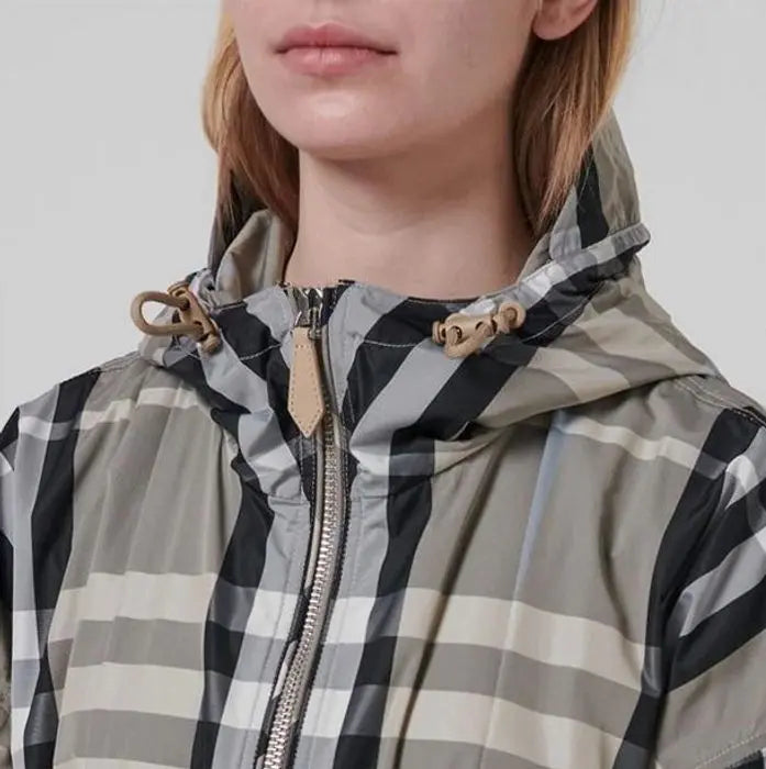 BURBERRY LONDON Burberry check nylon hooded jacket