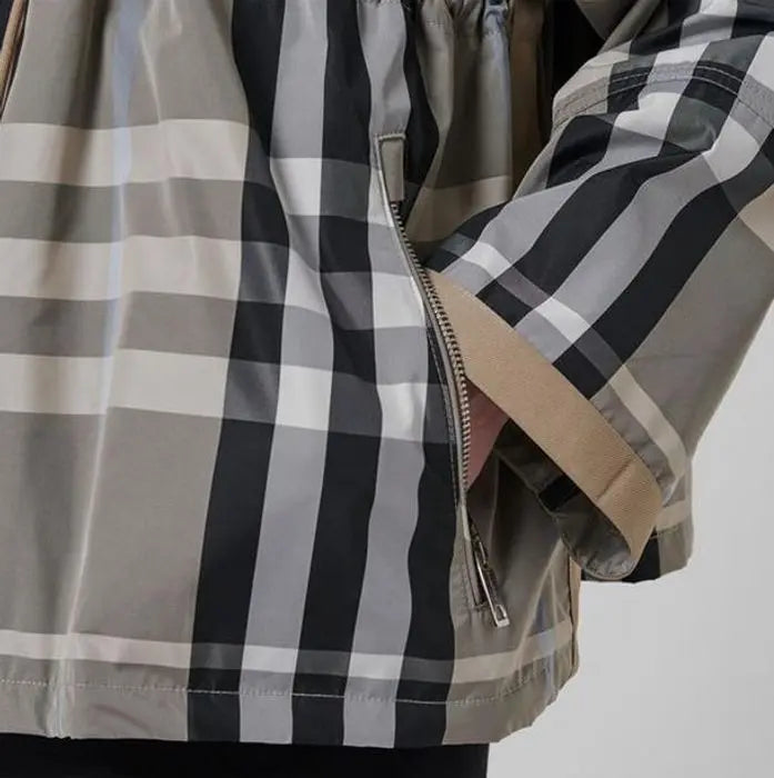 BURBERRY LONDON Burberry check nylon hooded jacket