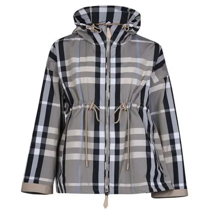 BURBERRY LONDON Burberry check nylon hooded jacket