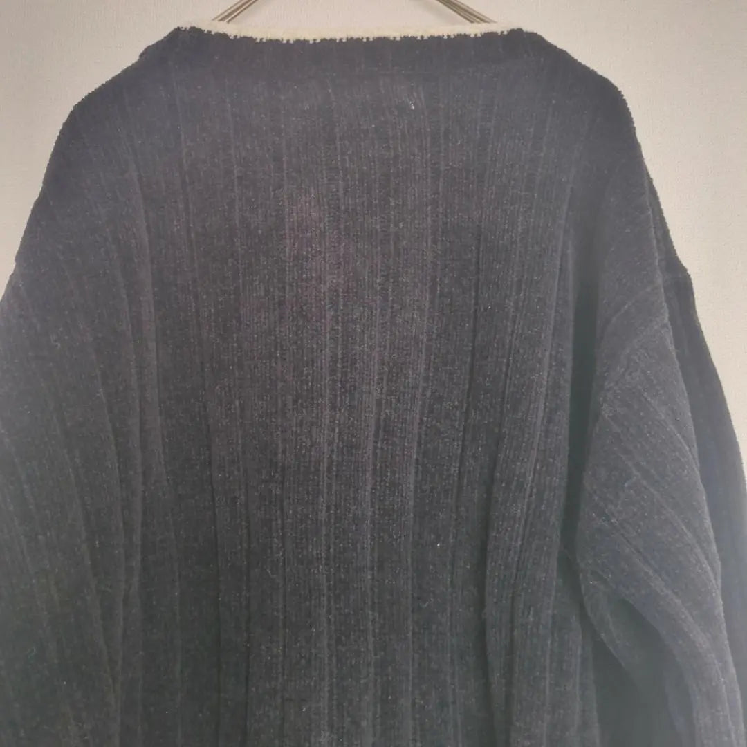 Rib Knit Sweater Long Sleeve Beauty Fashionable V -neck Loose Fall / Winter | リブニット　セーター　長袖　美品　お洒落　Vネック　ゆったり　女っぽ　秋冬