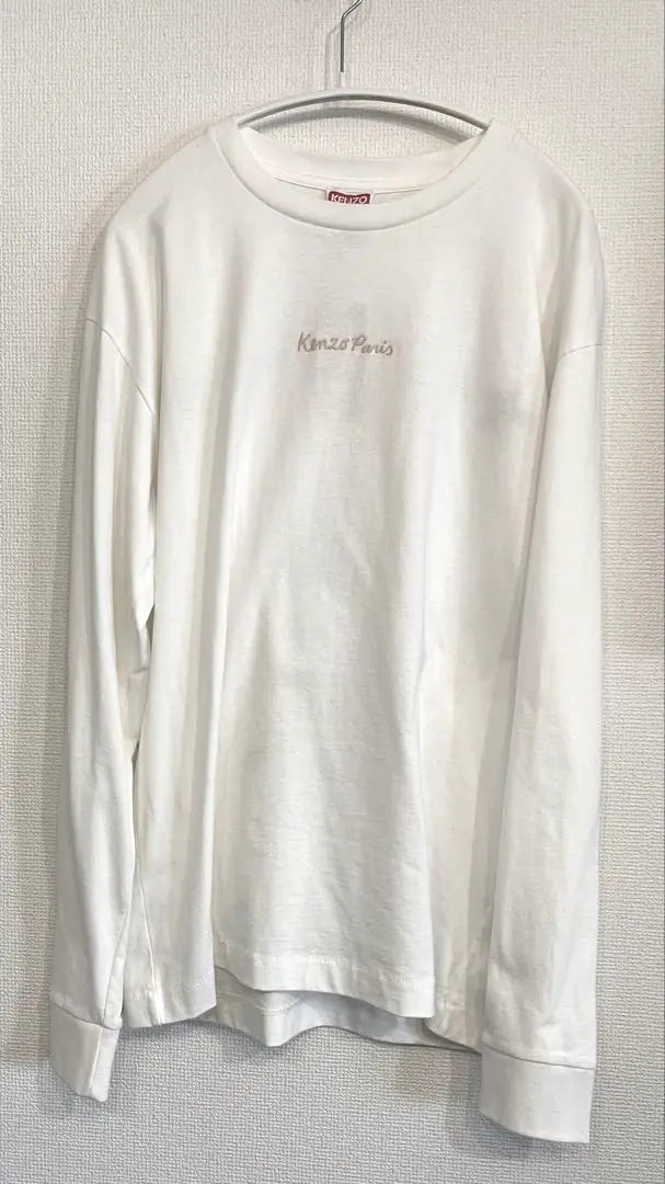 KENZO Embroidered Long Sleeve T-shirt Eiffel Tower Embroidery M | KENZO エンブロイダリーロングスリーブTシャツ　エッフェル塔刺繍M