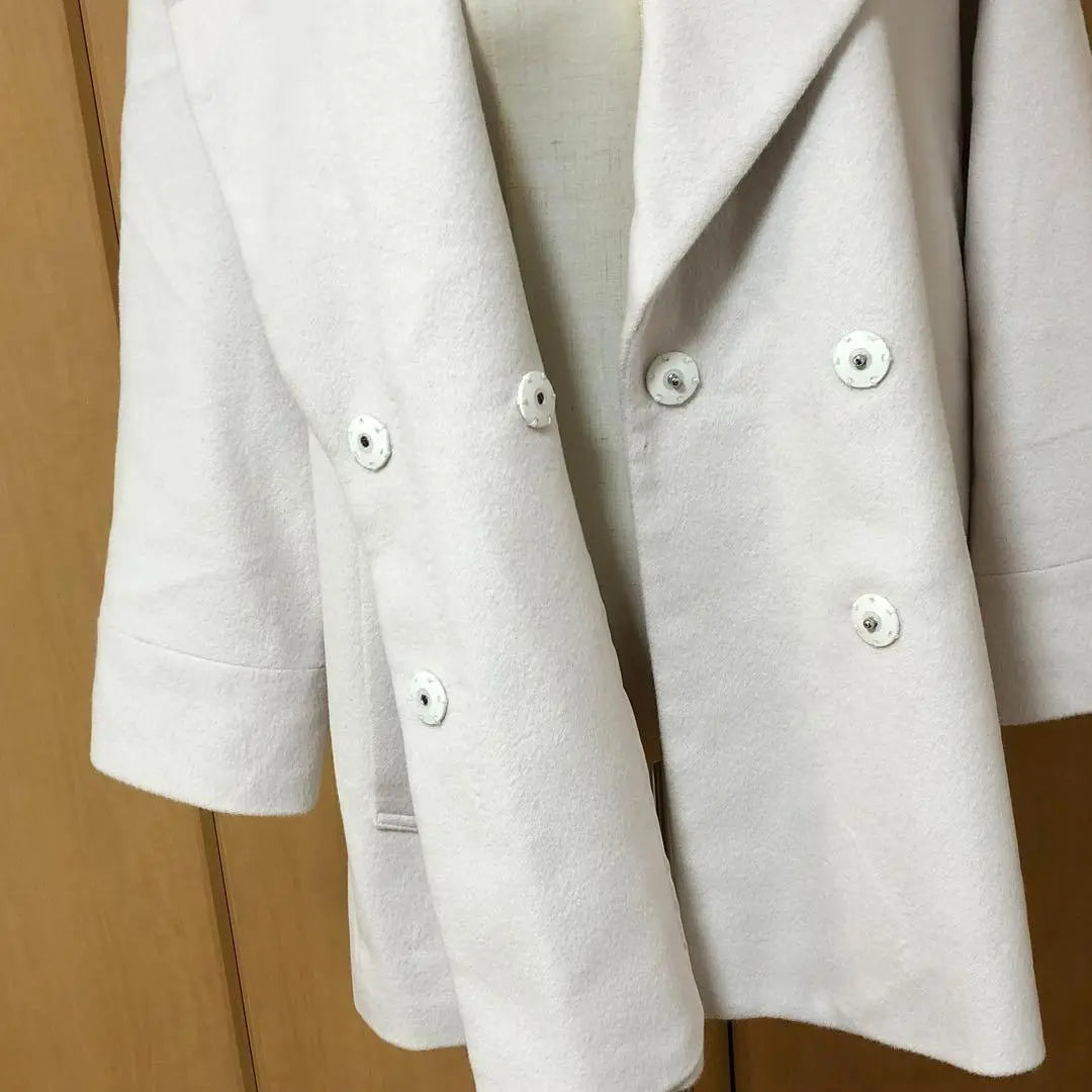 [Lautreamont] Angola, wool blend peacoat, size 38 off-white