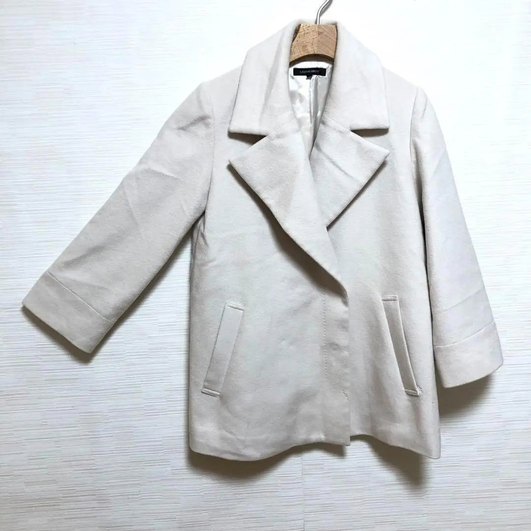 [Lautreamont] Angola, wool blend peacoat, size 38 off-white