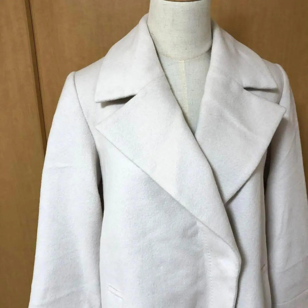 [Lautreamont] Angola, wool blend peacoat, size 38 off-white