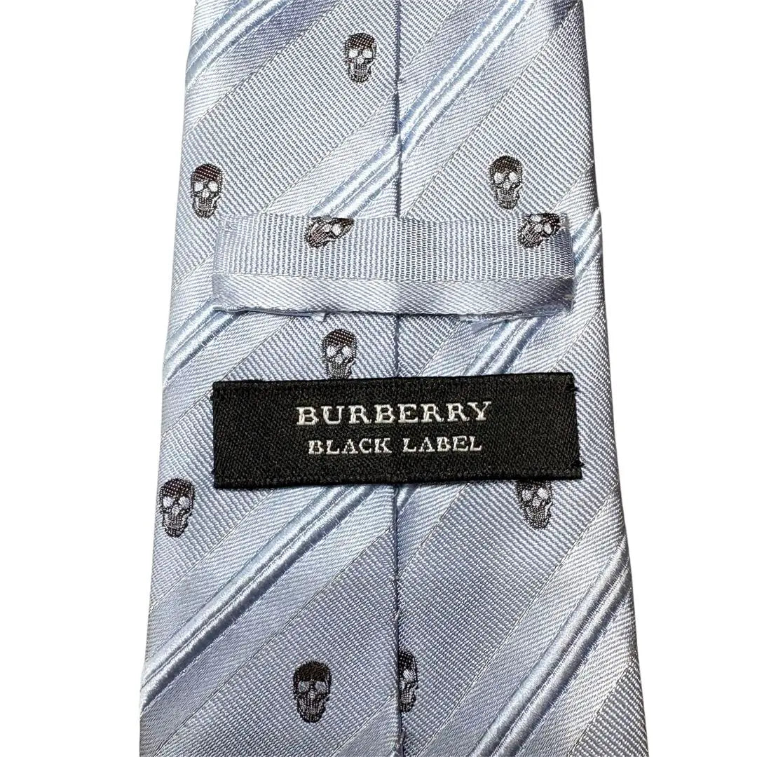 ✨ Almost unused✨ Burberry Black Label Tie Stripe Skull Embroidered