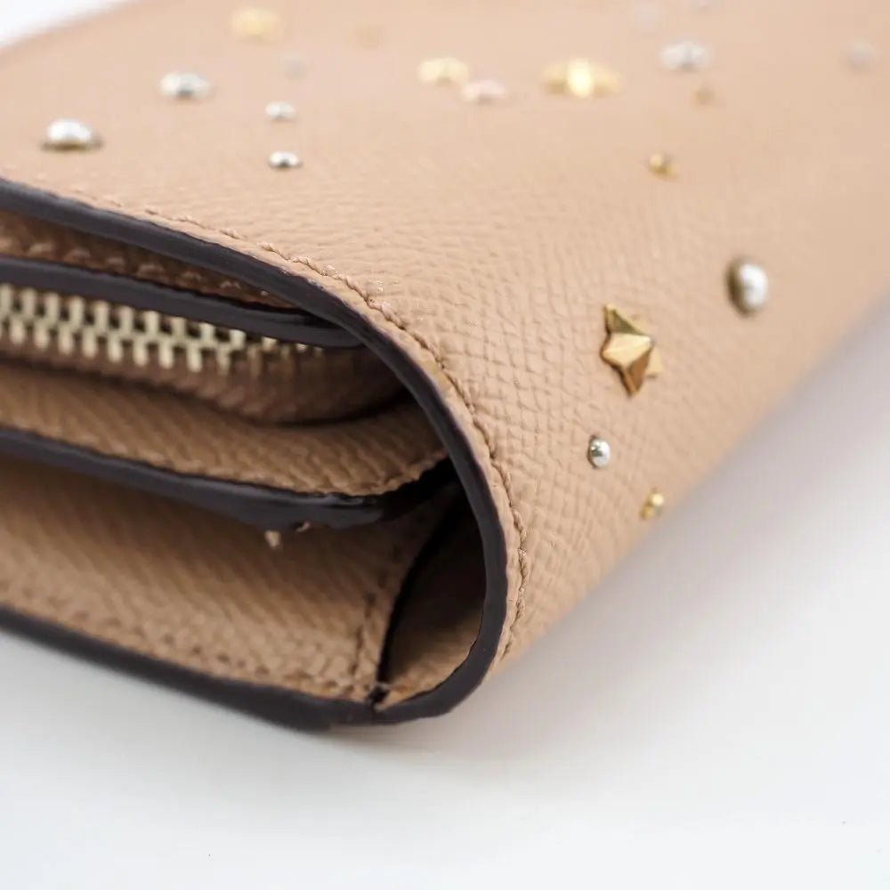 COACH F29442 Studded Leather With Celestial Long Wallet