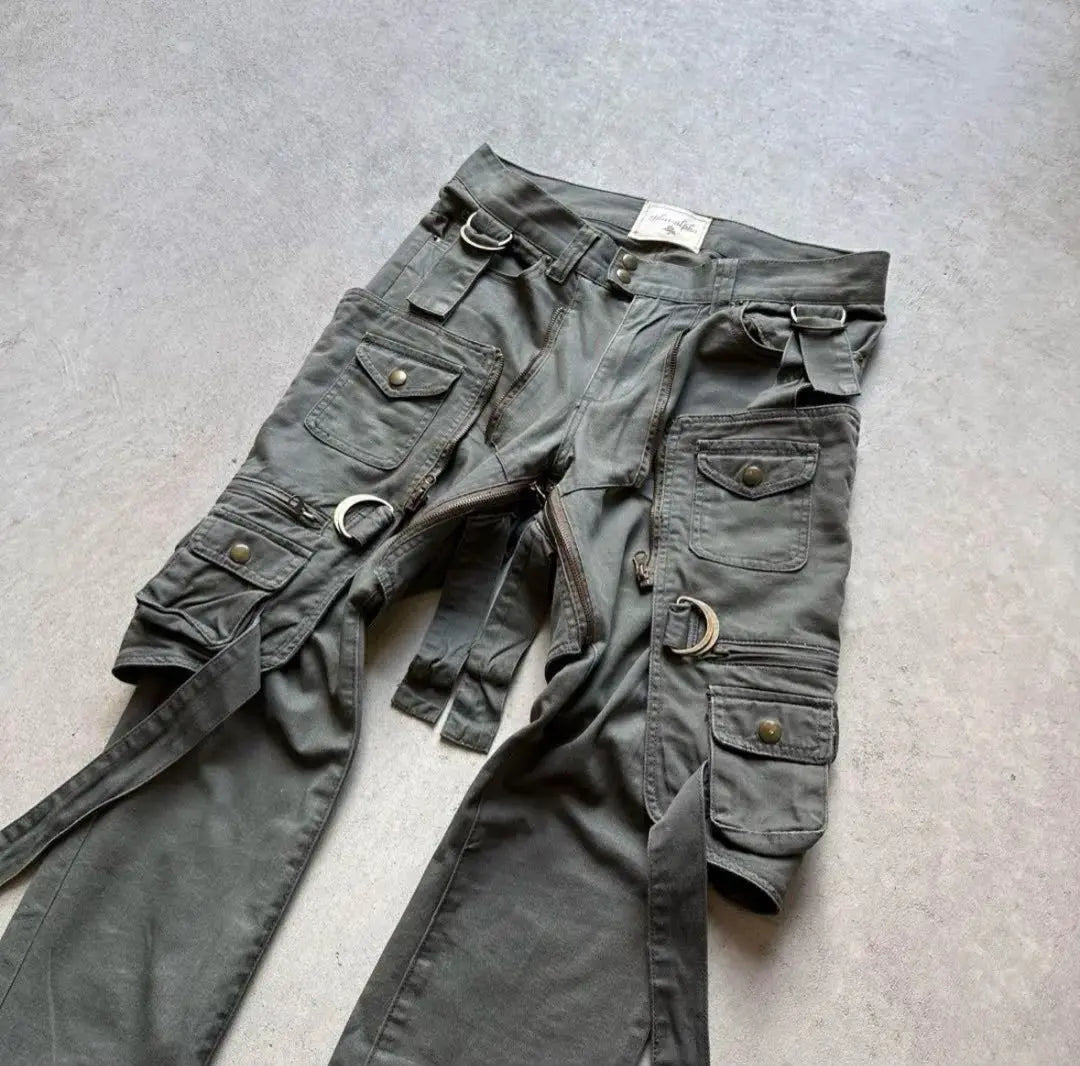 2000s gimmick bondage cargo pants y2k