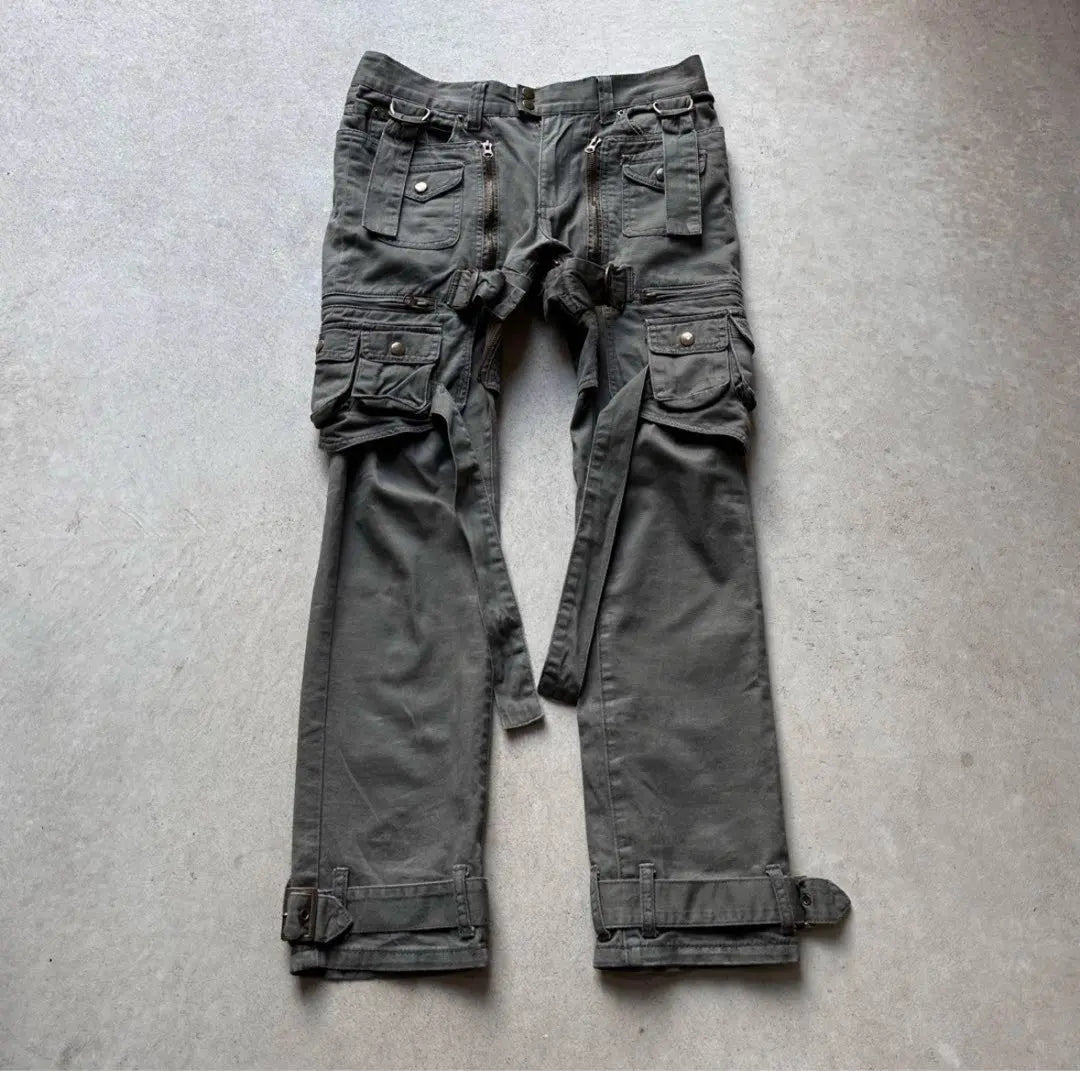 2000s gimmick bondage cargo pants y2k