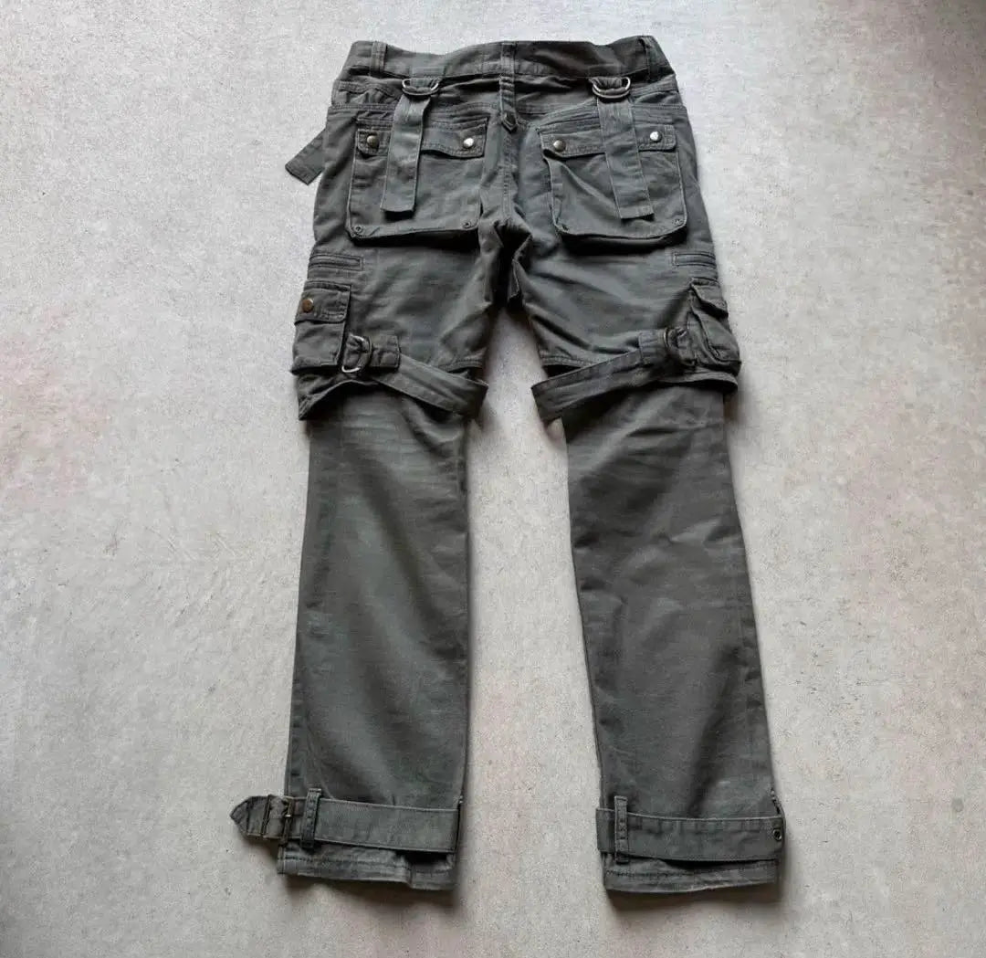 2000s gimmick bondage cargo pants y2k