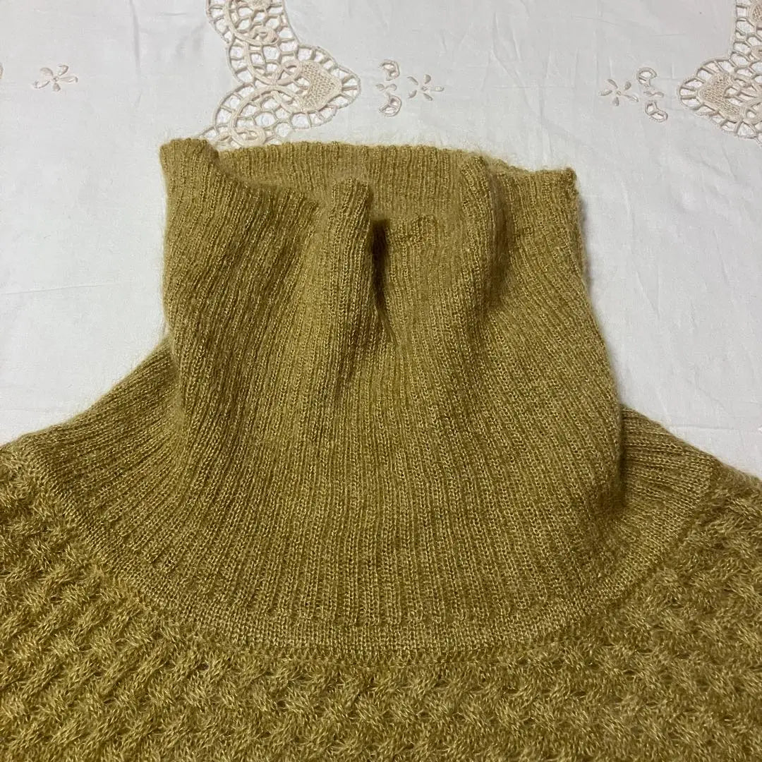 [Price reductions now underway!] 】 Yuni Turtleneck Mohaya & Silk Blend Knit Cable