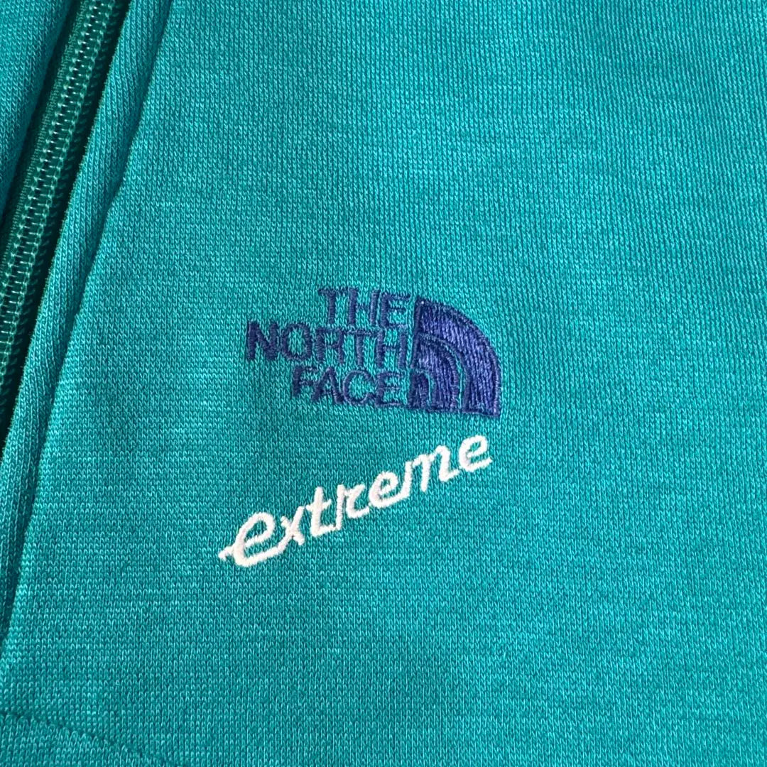 North Face 90s extreme half zip sweatshirt turquoise