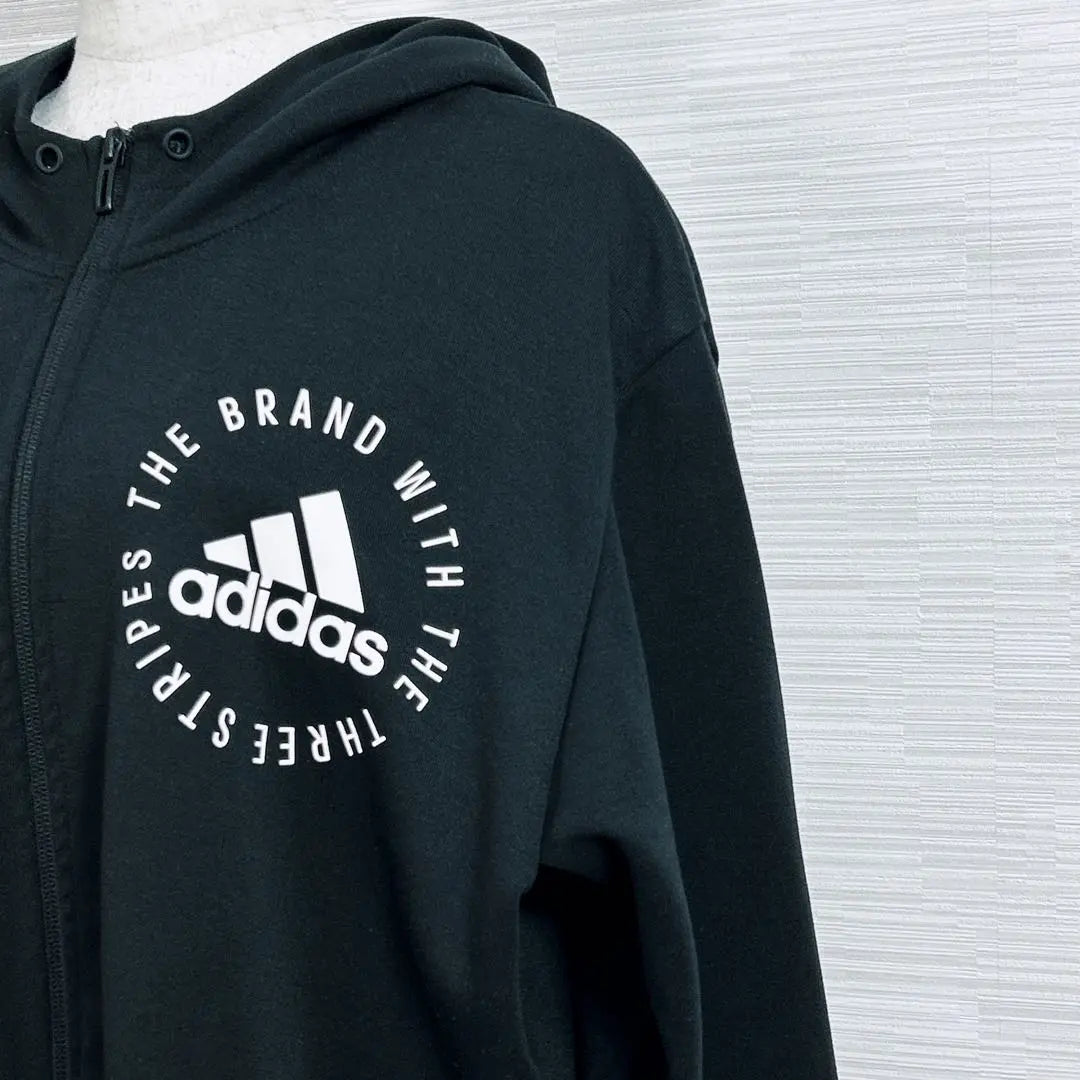 ★Beautiful condition Adidas hoodie black 2XL large size