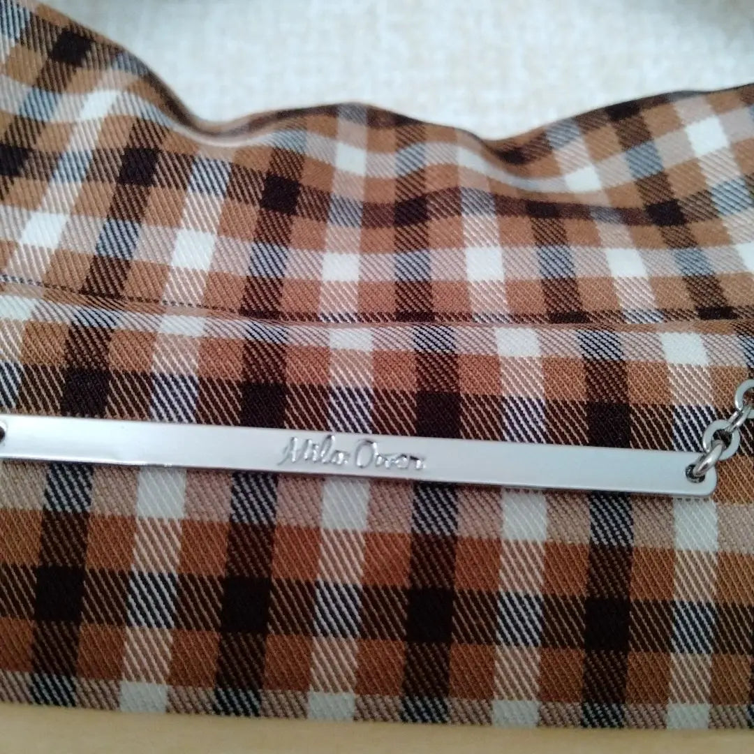 [Good condition] Mila Owen Volume Sleeve Check Chester Coat 0