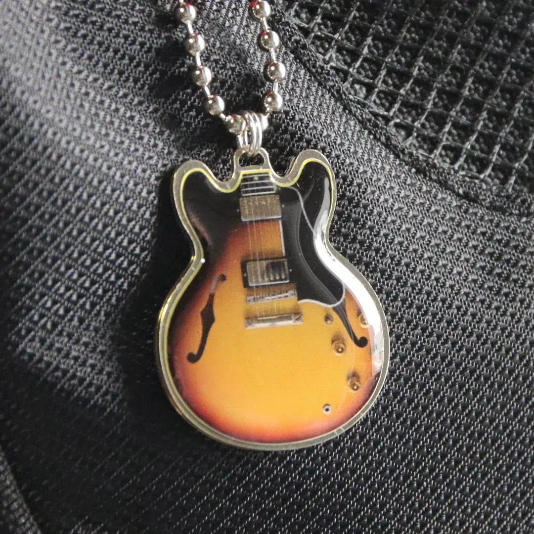 [Free name engraving] Gibson ES-335 guitar keychain