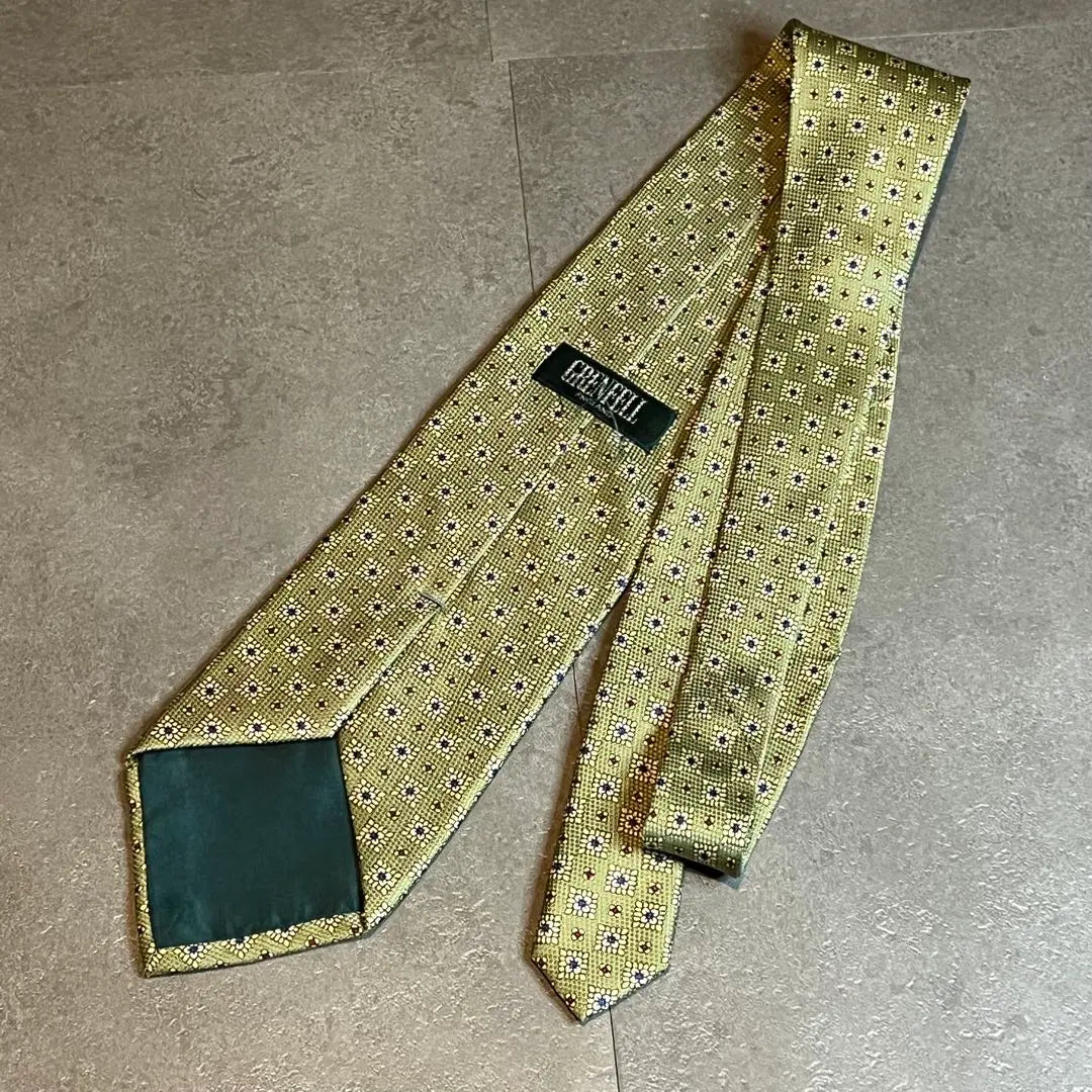 England GRENFELL design silk necktie