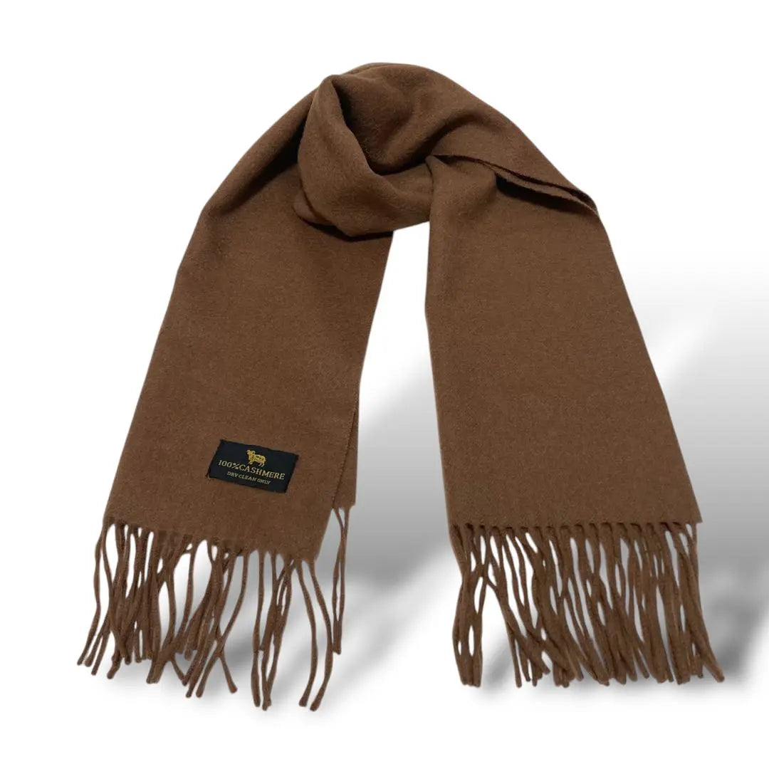 [Good condition] 100% cashmere scarf camel men's women's unisex