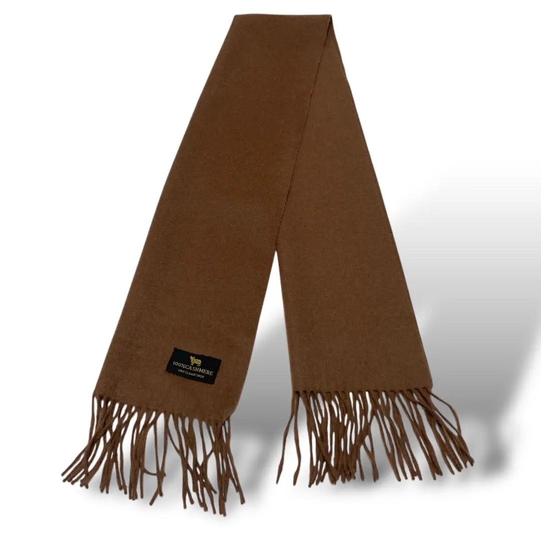 [Good condition] 100% cashmere scarf camel men's women's unisex