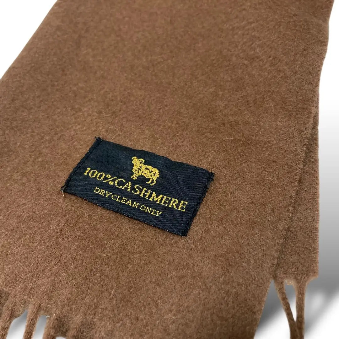 [Good condition] 100% cashmere scarf camel men's women's unisex