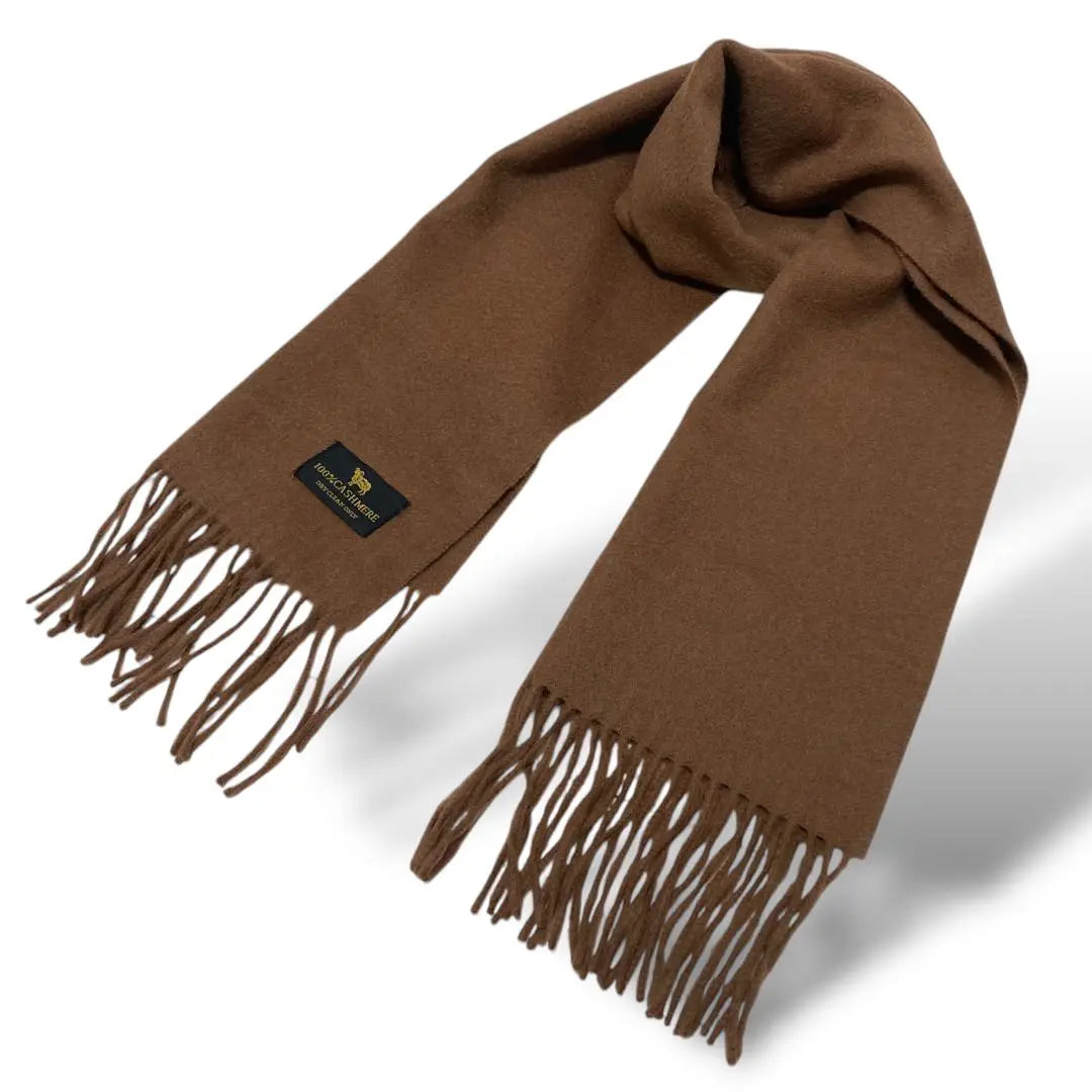 [Good condition] 100% cashmere scarf camel men's women's unisex