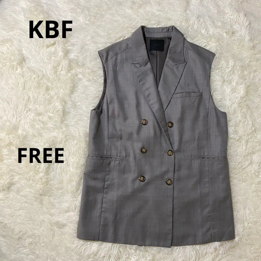 KBF Urban Research Double Breasted Vest Gilet Gray FREE