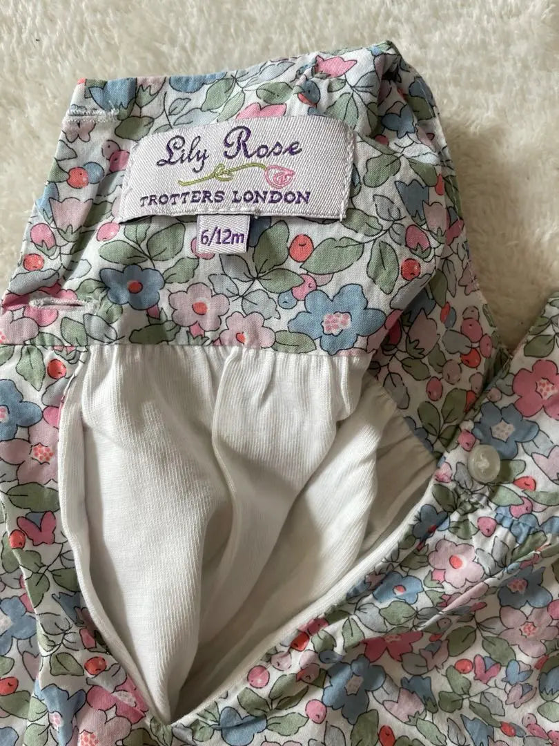 Trotters London Floral Romper 6/12m