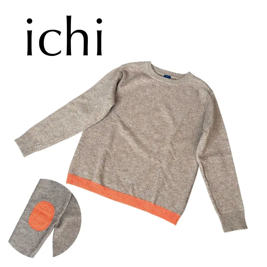 ICHI Ichi Elbow Patch Knit | ichi イチ エルボーパッチニット